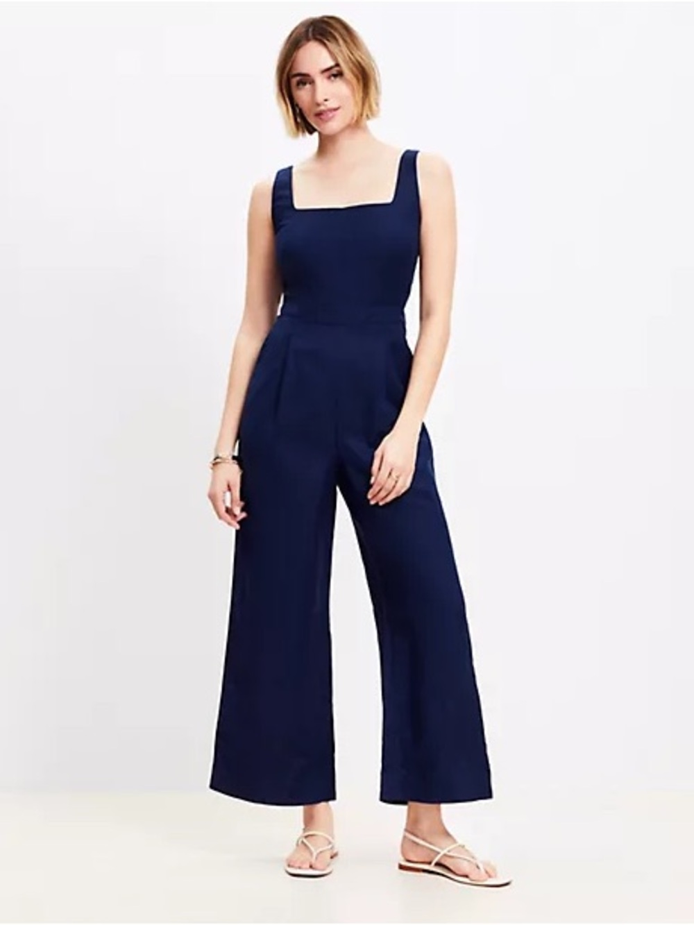 Loft Navy Blue Jumpsuit